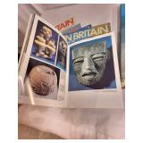 Collection of Vintage Travel Books Featuring Britain and Teotihuacan
