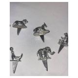 Empire Silver Pewter Animal Toppers Set