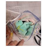 Collection of TY Beanie Babies in Zippered Bag