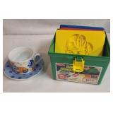 Lakeshore Giant Stencils Box and Russian Tea Cup with Saucer