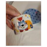 Lakeshore Giant Stencils Box and Russian Tea Cup with Saucer