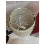 Holiday Collection with Tree Candle Holder, Mosaic Vase, and Fiber Optic Santa