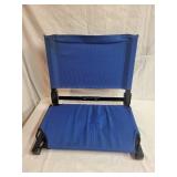 Blue Stadium Seat with Folding Frame