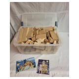 Master Builder Block System with 114 Pieces in Various Shapes