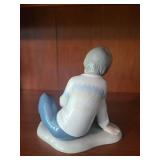 Nao by Lladro Porcelain Figurine - Boy with Toy Train