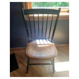 Vintage Wooden Chair With Hand-Painted Back