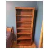 Wooden Bookshelf with Five Adjustable Shelves