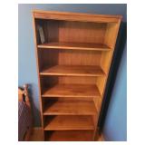 Wooden Bookshelf with Five Adjustable Shelves