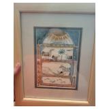 Framed Artwork with Colorful Animal Designs