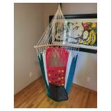 Colorful Hanging Rope Hammock Chair with Cushion