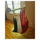 Colorful Hanging Rope Hammock Chair with Cushion