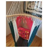 Colorful Hanging Rope Hammock Chair with Cushion