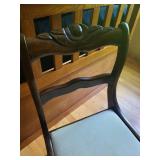 Wooden Dining Chair with Carved Backrest