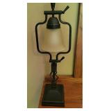 Contemporary Table Lamp with Frosted Glass Shade