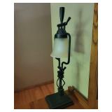 Contemporary Table Lamp with Frosted Glass Shade