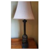 Elegant Table Lamp with White Fabric Shade