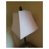 Elegant Table Lamp with White Fabric Shade
