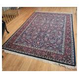 Large Genuine Turkish Area Rug with Intricate Floral Design with Certificate of Origin