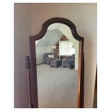 Vintage Cheval Floor Mirror with Wooden Frame