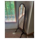 Vintage Cheval Floor Mirror with Wooden Frame