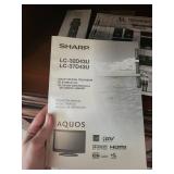 Sharp Aquos LC-32D43U LCD TV with Remote and Manual