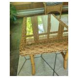 Wicker Loveseat and Coffee Table Set with Cushions