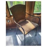 3-Piece Wicker and Glass Patio Bistro Set