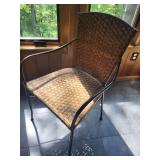 3-Piece Wicker and Glass Patio Bistro Set