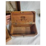 Vintage Framed Portrait and Wooden Box Set