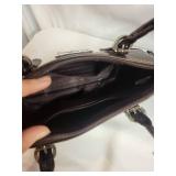 Brown Croc-Embossed Leather Handbag