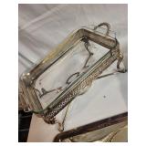 Vintage Silver Plated Chafing Dish with Glass Insert