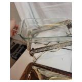 Vintage Silver Plated Chafing Dish with Glass Insert