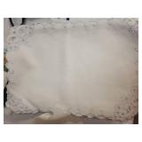 Collection of Vintage Embroidered Table Linens and Beaded Bands