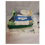 Collection of Vintage Embroidered Table Linens and Beaded Bands