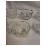 Set of 6 Crystal Punch Cups with Intricate Patterns