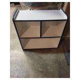 Blue and White Three-Tier Wooden Storage Shelf