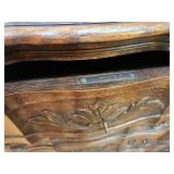 Oak Louis XV Style Chest of Drawers with Intricate Carvings