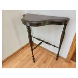 Antique Mahogany Demilune Console Table