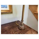 Elegant Brass Table Lamp with Beige Shade