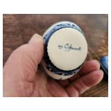 Set of 2 Russian Ceramic Trinket Boxes with Scenic Winter Design