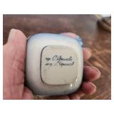 Set of 2 Russian Ceramic Trinket Boxes with Scenic Winter Design