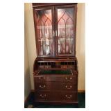 Jasper Cabinet Company Roll-Top Secretary Desk with Hutch