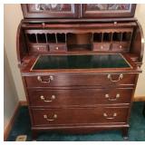 Jasper Cabinet Company Roll-Top Secretary Desk with Hutch