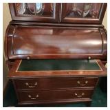 Jasper Cabinet Company Roll-Top Secretary Desk with Hutch