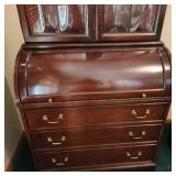 Jasper Cabinet Company Roll-Top Secretary Desk with Hutch