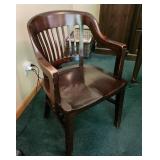 Vintage W.H. Gunlocke United Nations Walnut Wooden Armchair