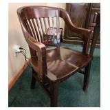 Vintage W.H. Gunlocke United Nations Walnut Wooden Armchair