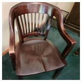 Vintage W.H. Gunlocke United Nations Walnut Wooden Armchair
