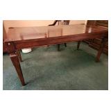 Ernest Hemingway Collection by Thomasville Safari Writing Desk with Drawer and Leather Top