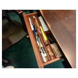 Ernest Hemingway Collection by Thomasville Safari Writing Desk with Drawer and Leather Top